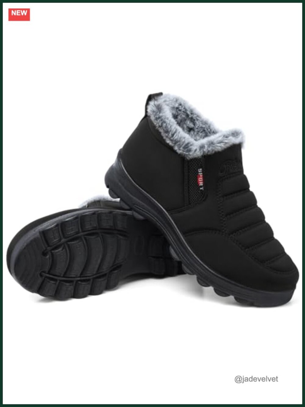 Winter Snow Boots Warm Faux Fur Lined Non Slip Ankle Boot